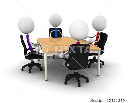 打ち合わせ 談話 討論 話し合いのイラスト素材