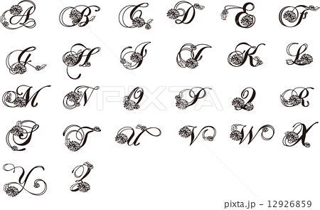装飾アルファベット アルファベット 文字 装飾文字のイラスト素材 Pixta