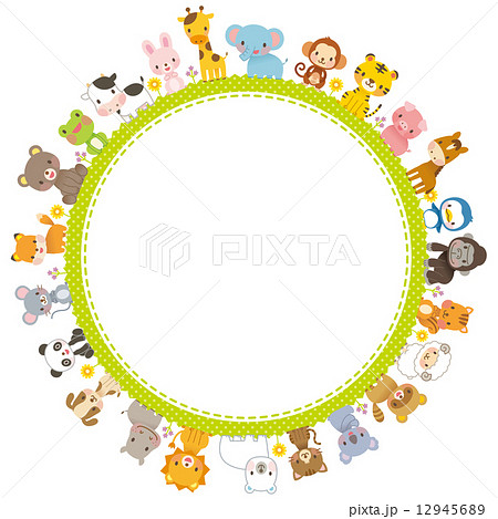 動物フレームのイラスト素材