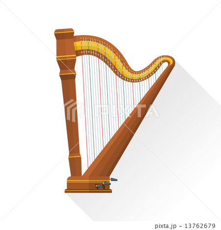 音楽 ハープ 竪琴 金のイラスト素材 - PIXTA