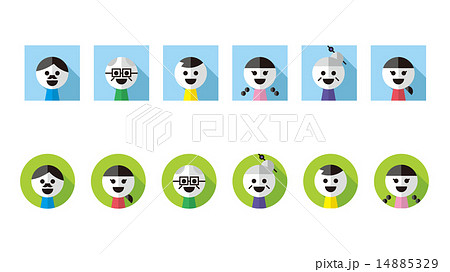 アイコン フラットデザイン 人物 家族のイラスト素材