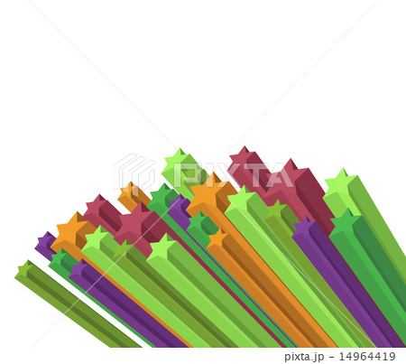 飛び出すイメージ 飛び出す 3d 立体的 スターの写真素材