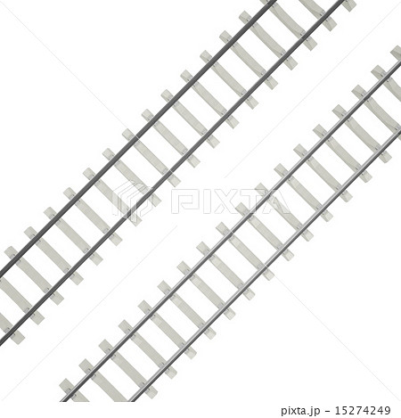 鉄道 ポイント 線路 レールのイラスト素材