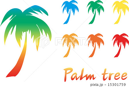パームツリー 手描きイラスト パームツリー 手描きイラスト パーム ツリー アイコン画像ベクトル