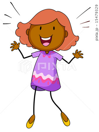 もてなす 絵 面白い 女の子のイラスト素材