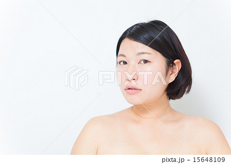 ふっくら 女性の写真素材