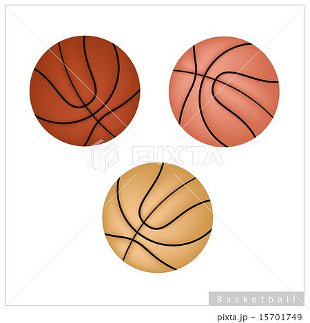 バスケとボールのイラスト素材