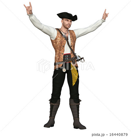 海賊 ポーズ 男性 ｃｇの写真素材