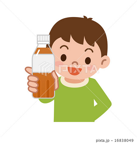 飲む ペットボトル 水分補給 子供のイラスト素材