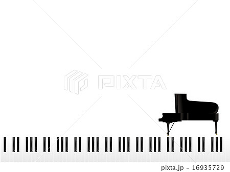 グランドピアノ 鍵盤 ピアノ 楽器のイラスト素材
