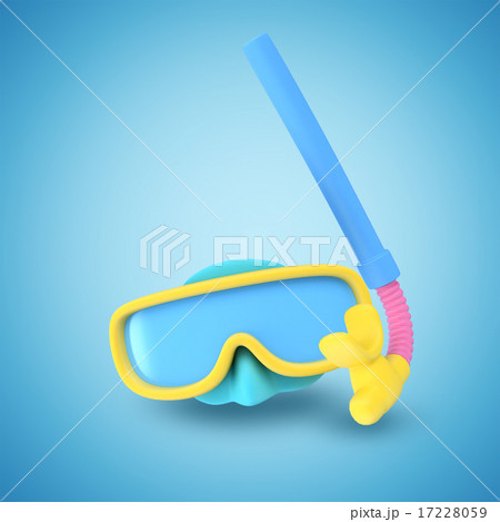 水中メガネ 水中眼鏡 ヴァカンス ライフスタイルのイラスト素材