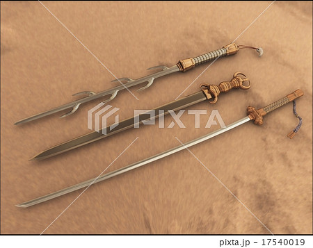 塵地螺鈿飾剣のイラスト素材