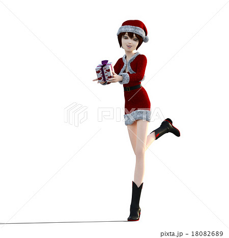 コスチューム 衣装 クリスマス ワンピースのイラスト素材