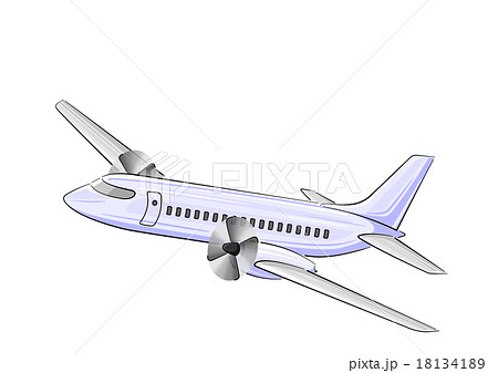 航空貨物 プロペラ飛行機 素材 乗り物のイラスト素材