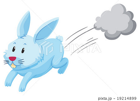 うさぎ ウサギ 兎 走るのイラスト素材