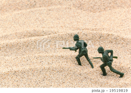 砂漠 兵士 兵隊 フィギュアの写真素材