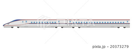 E7系新幹線のイラスト素材