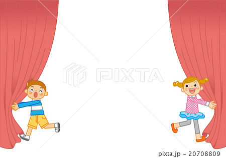 舞台幕のイラスト素材