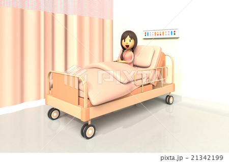 病室 少女 入院 患者のイラスト素材 Pixta