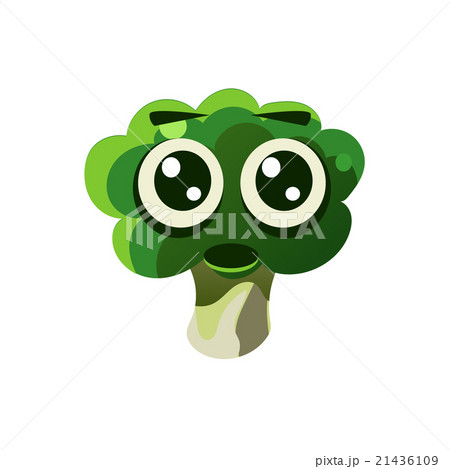 Shocked Broccoli Emojiのイラスト素材