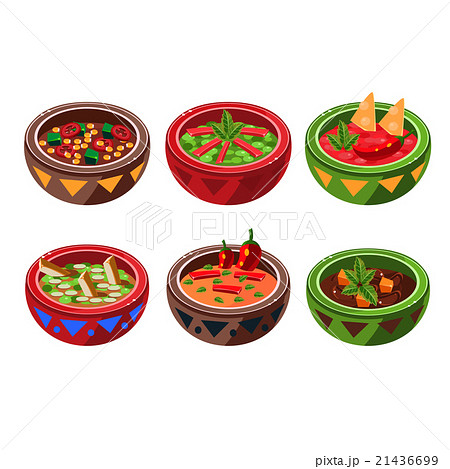 豆 可愛い 食べる スープのイラスト素材