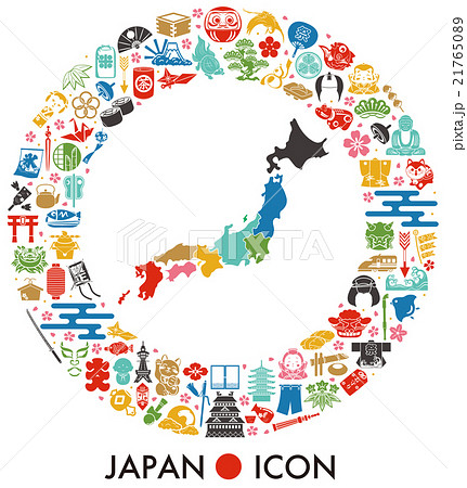 日本地図 日本 地図 かわいいのイラスト素材