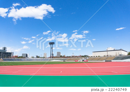 新潟市陸上競技場の写真素材