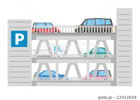 立体駐車場のイラスト素材