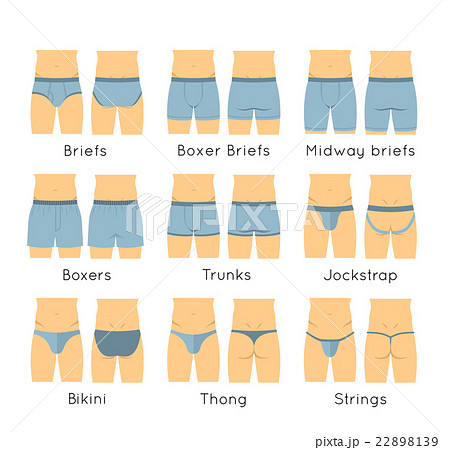 Colorful underpants. Woman and men underpants. - Stock Illustration  [96143484] - PIXTA