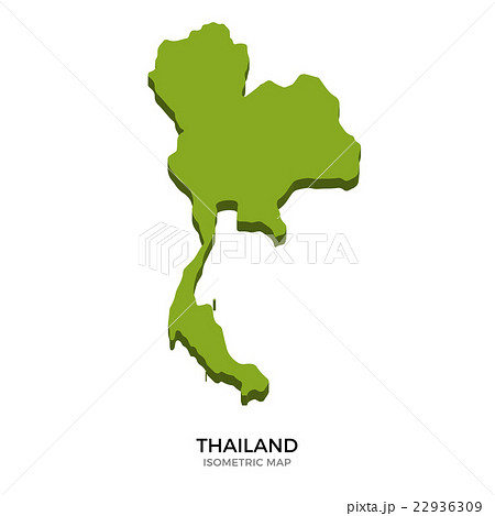 タイ地図アイコン 漫画のスタイルのイラスト素材 ベクタ Image 69386969