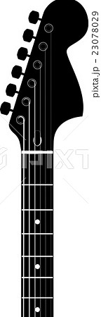 楽器 シルエット ギター エレキギターのイラスト素材