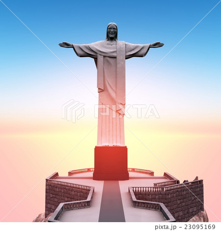 キリスト像 ブラジル Cg 地平線のイラスト素材