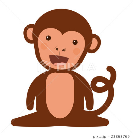 面白い さる サル 猿の写真素材