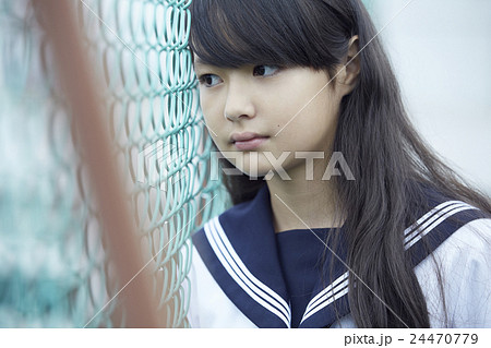 女子中学生の写真素材