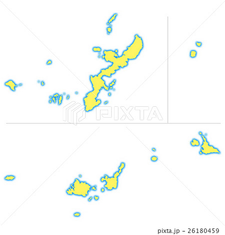 離島 沖縄 地図のイラスト素材