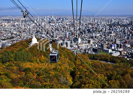 札幌平和塔 ゴンドラの写真素材