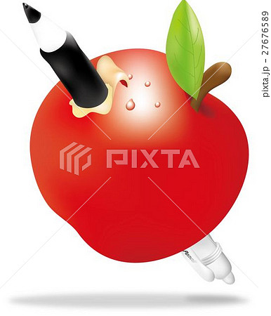 アップルペンのイラスト素材