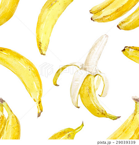 バナナ 背景 模様 柄のイラスト素材