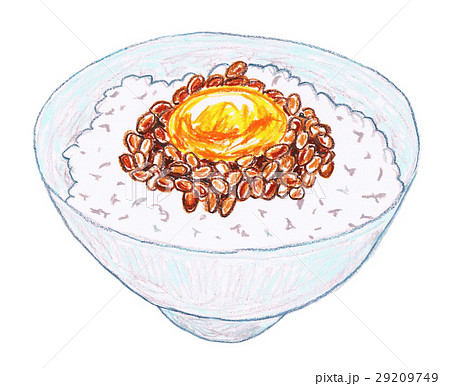 卵掛けご飯のイラスト素材
