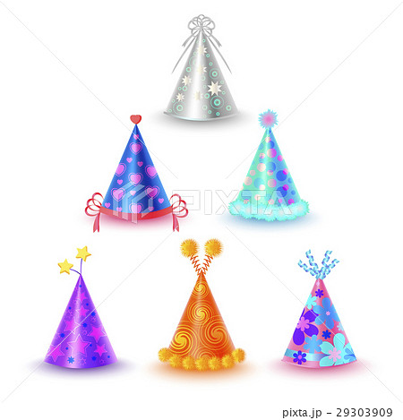 三角帽子 誕生日 帽子 イラスト ベクトル 三角 お誕生日のイラスト素材