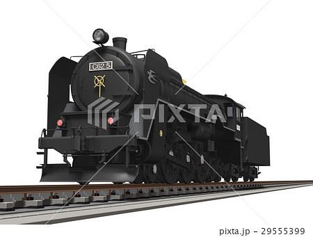 C62 蒸気機関車 Sl シロクニのイラスト素材