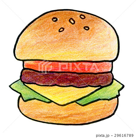 最も欲しかった かわいい ハンバーガー イラスト 簡単