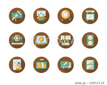 音響照明操作 舞台照明のイラスト素材