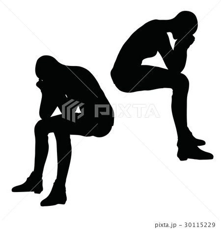 切ない 情けない ポージング ポーズのイラスト素材