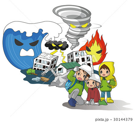 天災 被災 災害 自然災害のイラスト素材