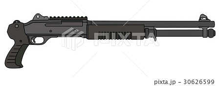 ショットガン ポンプ 銃 ガンのイラスト素材
