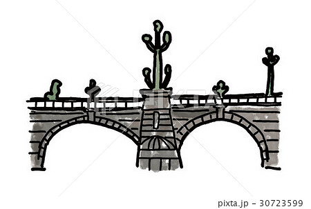 日本橋 橋のイラスト素材
