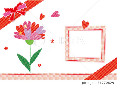 花 グリーティングカード フレーム カードのイラスト素材