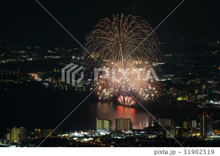 琵琶湖花火大会の写真素材