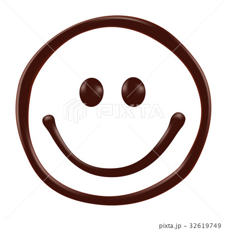 ベクトル チョコレートシロップ ニコニコ 顔イメージのイラスト素材